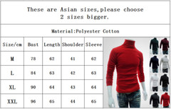 Cool Mens Male Cotton High Neck Shirts Pullover Jumper Sweater Tops Turtleneck