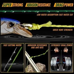 JOF 4 Strands Fishing Line 300/100M Braided PE Fishing Strong Fishing Line Multi