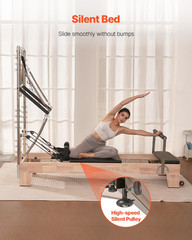 Versatile Pilates Reformer with Cadillac Tower, Jump Board & Mat for Home Use
