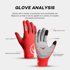 Full Finger Cycling Gloves Breathable Mountain Racing Bike Gloves for Men Women