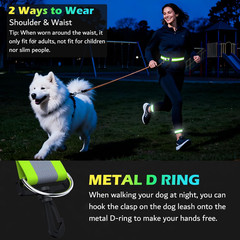 Reflective Walking Gear at Night, High Visibility Safety Reflective Sash Belt an