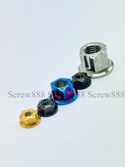 4pcs Titanium Nut M6 M8 M10 M12 M14 M16 Flange Fancy Nuts for Bike Motoycycle