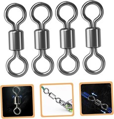 Rolling Barrel Swivel 42-330lb Fishing Swivels Solid Ring #1-#8,1/0-6/0 100PCS
