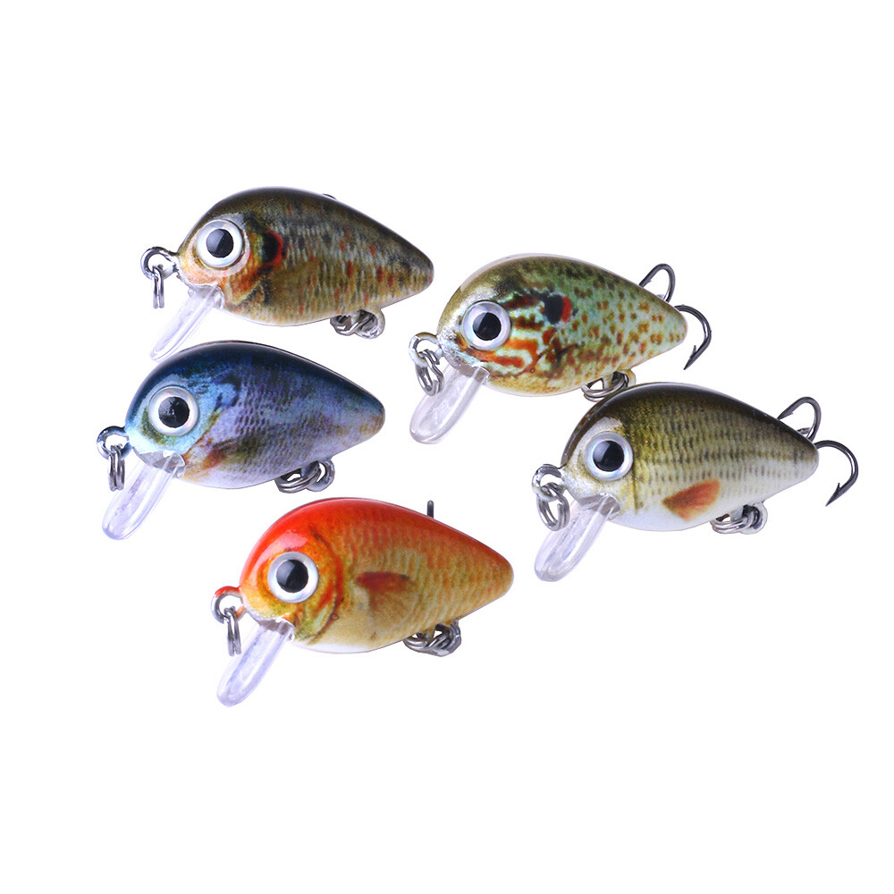 Itty Bit Crankbait 1in 1.6g 1/20 oz~floating~Crappie Bream~5 pc set~FREE Ship