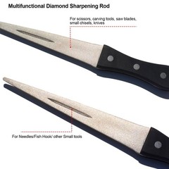 10.6 Inch Diamond Sharpening Rod Stone, Medium, Stone