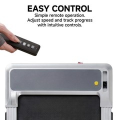 Alvantor Walking Pad Treadmill Ultra-Thin Under Quiet LED Remote Silver