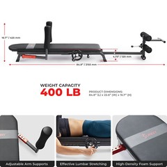 Adjustable Stretch Spinal Decompression Inversion Table Posture Back Enhancer