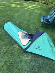 Black Diamond Hooped Bivy Tent Sack With Screen Camping Climbing Sack Green See