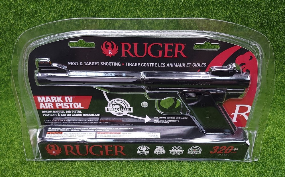 Umarex Ruger Mark IV .177 Pellet Break-Barrel Air Pistol, 320 FPS – 2244245
