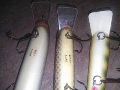 2 DALE WILEY MUSKY KING 9 & 7&Prime; JNTD. LSC MUSKY FISHING LURE CRANK BAIT + UNKNOWN