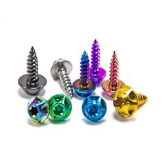 Titanium Self Tapping Screws M4 M5 M6x15/20/25mm Disc Knob Head Flange Torx Head