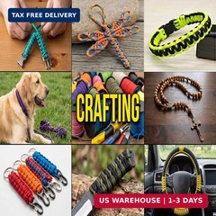 Paracord 240lb – 2mm Micro Utility Cord – 3 Strand Parachute Spool Cord – 100ft
