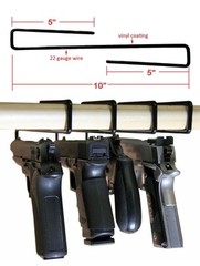 Pack of 5, Handgun Pistol Hanger Rack Safe Shelf Gun Hangers Storage Rack