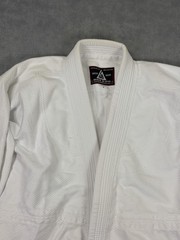 Gracie Jiu-Jitsu BJJ Gi Jacket Kimono Top M White Mens 100% Cotton Uniform