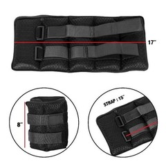 Fuel Adjustable Wrist Ankle Weights 10LB Pair Workout Walking Fitness Training