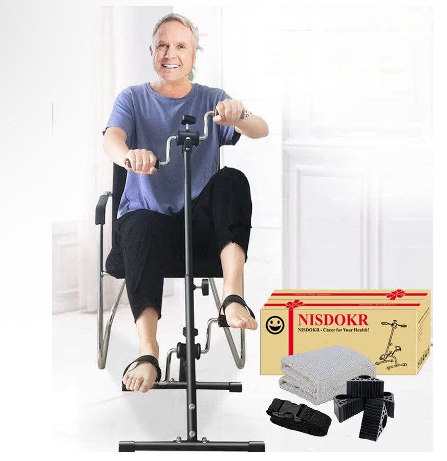 Pedal Exerciser Seniors Adjustable Equipment Fitness Home Use Arm Leg Exercise