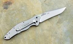 Kershaw Shallot knife 1840 Speedsafe silver handle plain edge knives *BLEM*