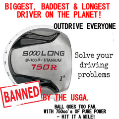 HUGE 750cc ILLEGAL DRIVER USGA NON-CONFORMING GOLF CLUB (Choose Loft-Flex-Shaft)