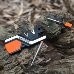SHARPAL 6-In-1 Pocket Knife Sharpener&Survival Tool, with Fire Starter, Whistle