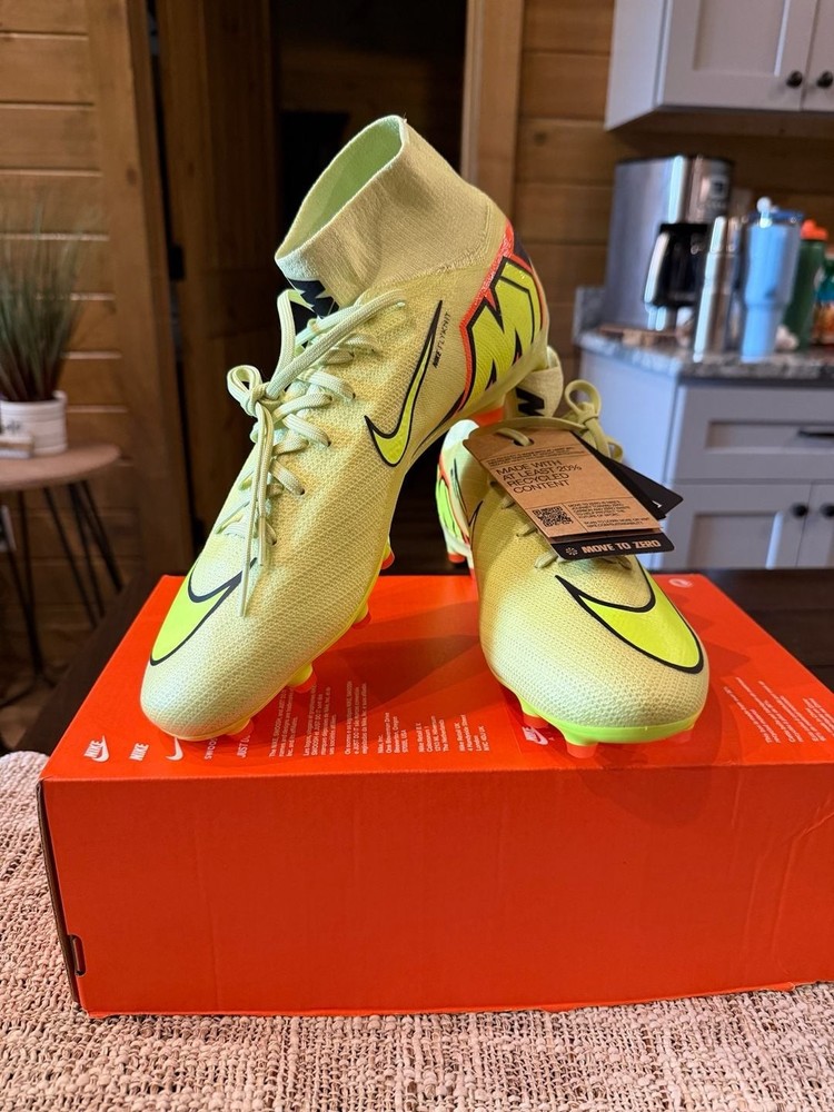 Nike Zoom Mercurial Superfly 10 Pro FG AG Firm Ground Soccer Cleats in Limelight
