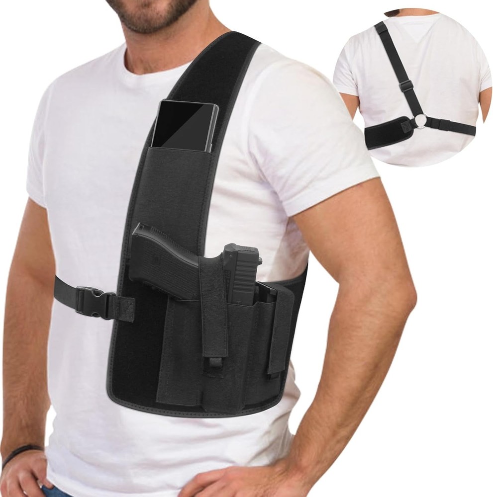 Universal Shoulder Gun Holster Concealed Carry Adjustable Chest Pistols Holster