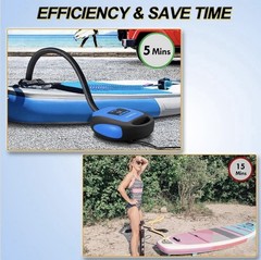 kosmegal Paddle Board Pump Electric Portable SUP Pump 20PSI 12V DC Car Connector