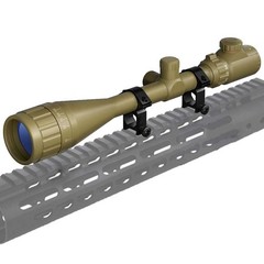 6-24x50AOEG Hunting Red Green Dual illuminated Mil-dot Adjustable Optical Scope