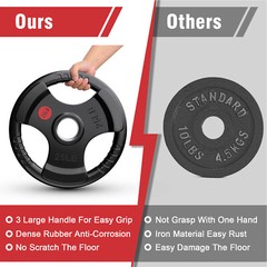 Olympic Rubber Bumper Weight Plate Set 2&Prime; Girp Plates 10/15/25/35/45/55lbs Lot
