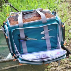 Osage River Large Saltwater Resistant Fish Tackle Bag Waterproof Bottom Green