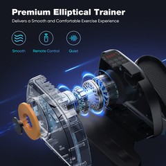 Indoor Elliptical Machine – Pedal Trainer for Cardio Fitness Workout Home Use
