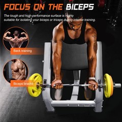 Preacher Curl Weight Bench with Adjustable Seat Workout Bench for Home Gym