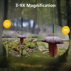 3-9X40AO Hunting Tactical Rifle Scope Crosshair Mil-Dot Reticle with 20mm Mounts