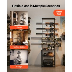 Uimoso Freestanding Indoor Gun Rack for Wall-Mounted Gun Display