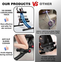 Ab Abdominal Exercise Machine Cruncher Trainer Body Shaper Gym Equipment Trainer