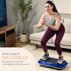 Lifepro Waver Vibration Plate Exercise Machine Full Body Workout Lymphatic -Blue