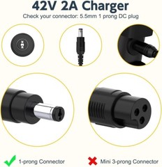 Adapter Charger for iScooter i9/ i9 Pro/ 1S Using 36V Battery