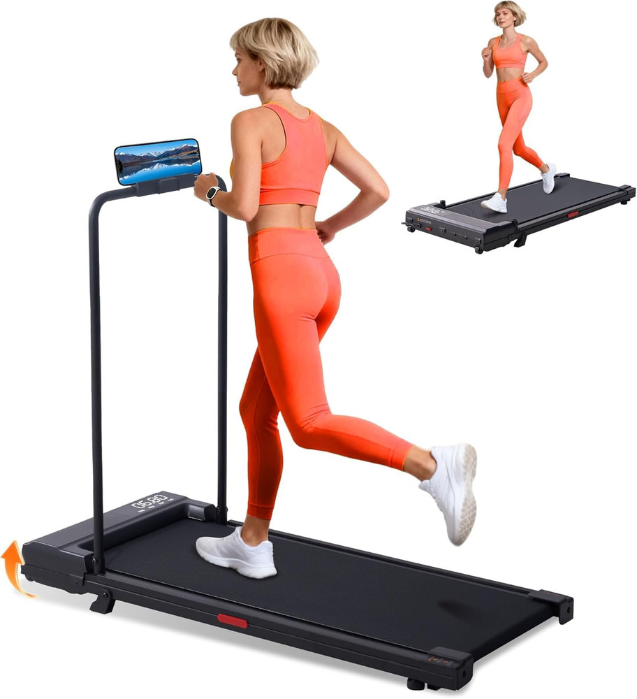 Walking Pad Treadmill Incline 3.0HP Under Desk Portable w/ Handles 350LB 7.6MPH
