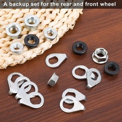 Bike Axle Nut Kit Durable M8 M9.5 M10 Flanged Washers Mountain Road Bike Hub…