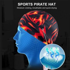 Skull Caps Wicking Beanie Bandanas Cycling Running Adjustable Headwrap Headband