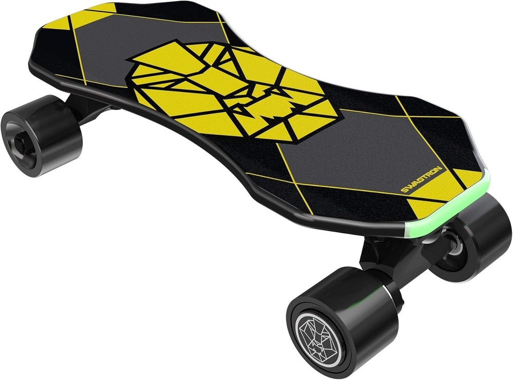 SwagTron Swagskate Ng-3 Electric Skateboard for Kids – Black/Yellow 63866-2