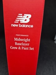 New Balance Mens Midweight Base Layer Crew / Pants 2-Piece Set Grey Sealed