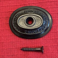 Winchester Logo LARGE Pistol Grip Cap & Screw for Model 12, 70 and others