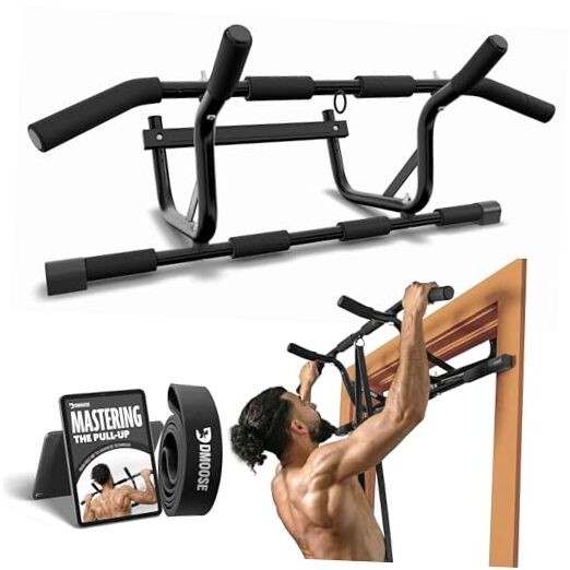 Pull Up Bar for Doorway – Upto 250 Lbs Capacity, No Screwing or Black