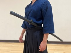 Martial Art Polypropylene Katana Bokken (39&Prime;) with Black Saya Scabbard