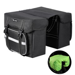 WEST BIKING Waterproof Bike Double Pannier Bag Bicycle Rear Rack Pack Bag Black