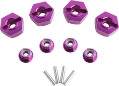 12Mm Wheel Hex Hubs Drive Adapter 5Mm Thick & Flange M4 Lock Nuts Aluminum for R