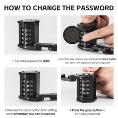 WEST BIKING 4 Digit Code Bicycle Folding Lock Anti Theft E-bike Chain Lock 78cm