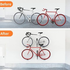 2 Pack Bike Pedal Hanger Wall Mount, Heavy Duty Horizontal Bike Rack for Garage