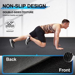 BesWin Large Exercise Mat 8&prime; x 4&prime;(6mm), Extra Thick Workout Mats for Home Gym…