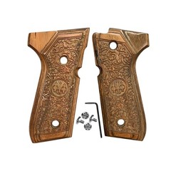 Father&rsquo;s Day Beretta 92FS 92 96 M9 Custom Engraved Wood Grips Sets + Screws Gift